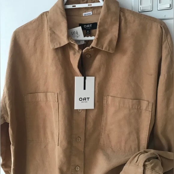 OAT New York •Buttoned Shirt • NWT• size: Medium • in 🐪 colour - Picture 2 of 5